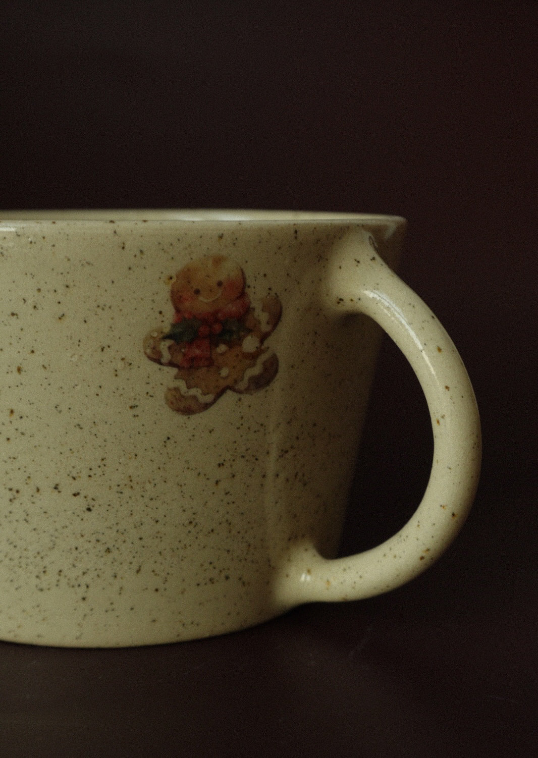 Vintage Gingerbread Man Mug - Speckled