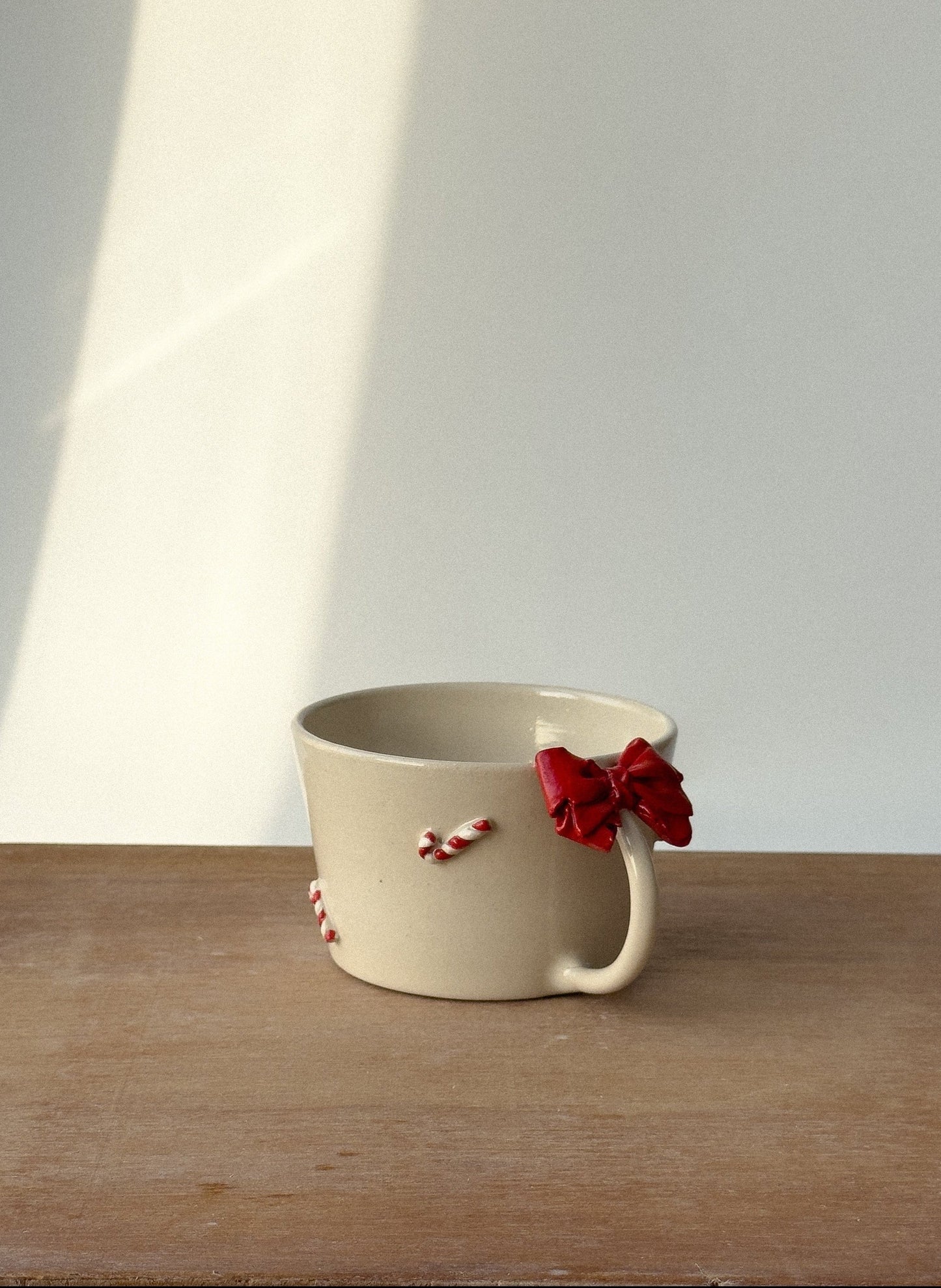 Candy Cane Bow Mug