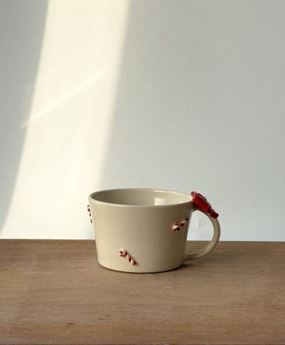 Candy Cane Bow Mug
